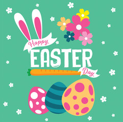 Greeting card for Happy Easter day