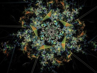 Imaginatory fractal background Image