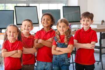 Cute little children in classroom