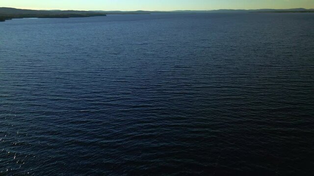 Aerial Reveal of The Great Pier in Rattvik, Dalarna, Sweden