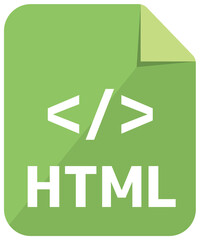 HTML icon | Major programming language vector icon illustration  ( color version )