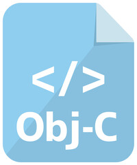 Objective-C icon | Major programming language vector icon illustration  ( color version )