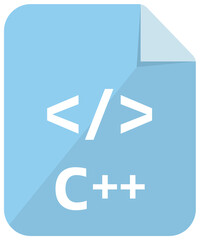 C ++ icon | Major programming language vector icon illustration  ( color version )