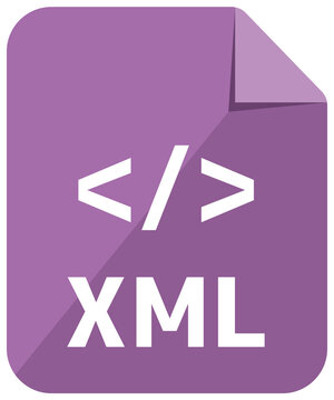 XML icon | Major programming language vector icon illustration  ( color version )