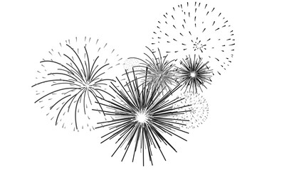 decoration fireworks on a white background vector illustration EPS10