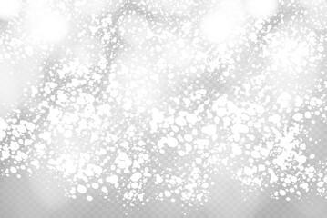 Christmas snow. Snowfall. Vector illustration.