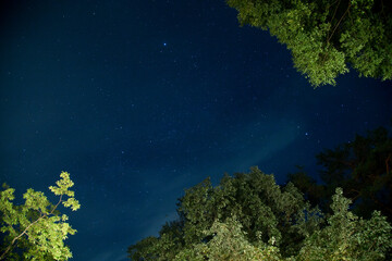 Fototapeta na wymiar The starry sky from Doshi Village, Yamanashi Prefecture_01