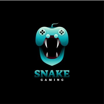 Vector Logo Illustration Snake Gradient Colorful Style.