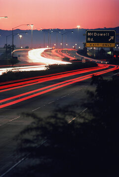 Traffic on a highway, Squaw Peak Highway, Phoenix, Maricopa County, Arizona, USA