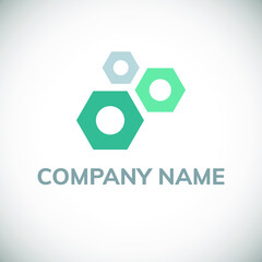 Techno gear logo design. Vector illustration