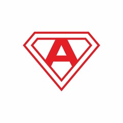 Red A in triangle vector logo