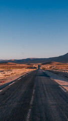 Fototapeta na wymiar road in desert horizontal