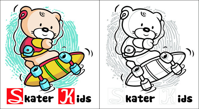 Coloring image vector illustration for your T shirt or your cards