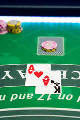 Casino Black Jack table