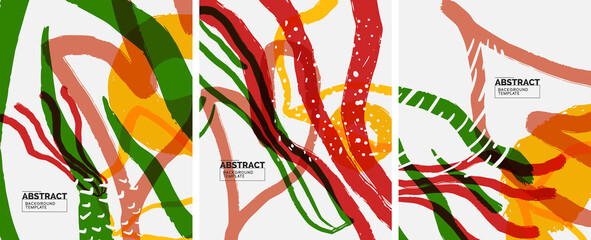 Social media abstract backgrounds. Abstract hand drawn doodles. Vector illustration for covers, banners, flyers