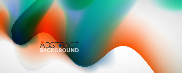 Fluid color gradient abstract background, trendy colorful wallpaper. Vector illustration for placards, brochures, posters, banners and covers