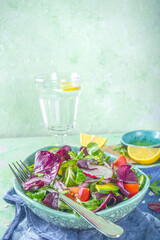 Fresh colorful spring salad