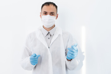 Fototapeta premium Close up portrait of male doctor, head shot