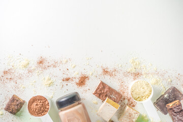 Protein powder, cocktail and bars