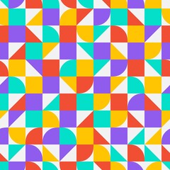 Color geometric shapes square pattern background. square pattern concept