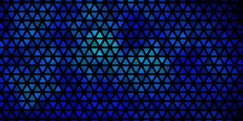 Dark BLUE vector background with polygonal style.