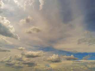 Fototapeta na wymiar Blue cloudy sky. Abstract nature background.
