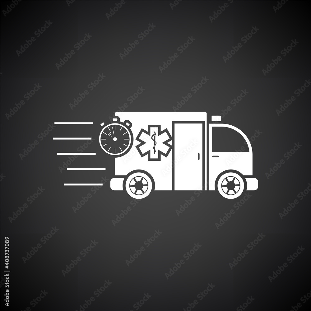 Canvas Prints fast ambulance car icon