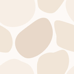 Soft Neutral Organic Shapes Seamless Pattern - 408737203