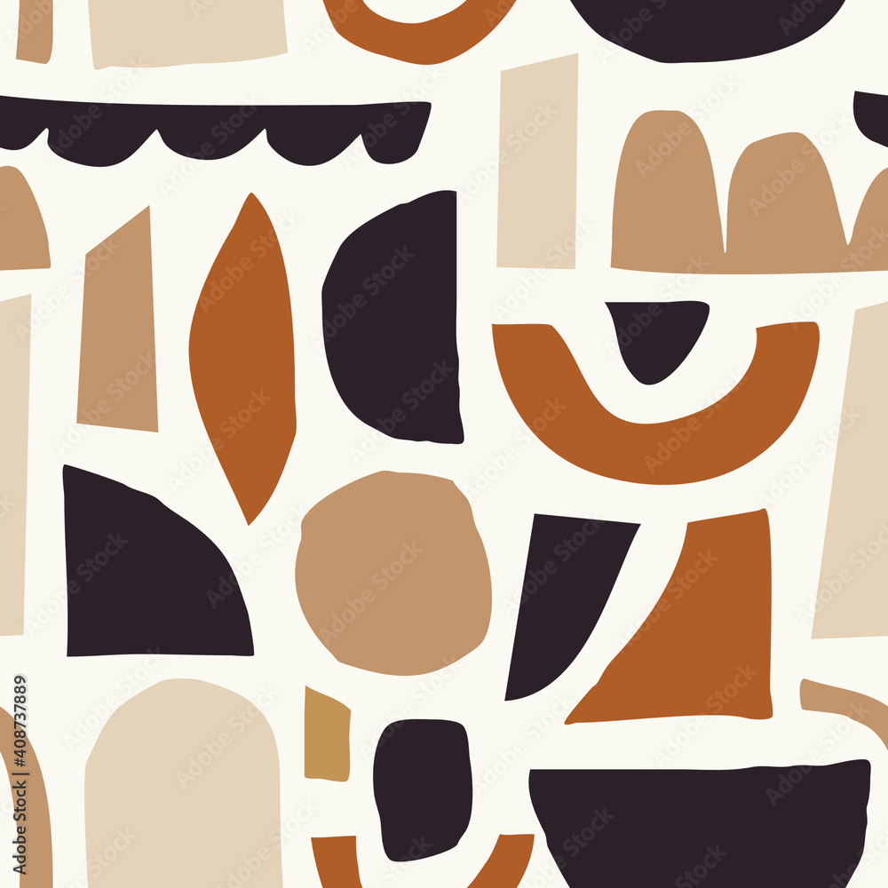 Poster abstract geometric shapes seamless pattern