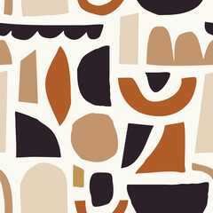 Abstract Geometric Shapes Seamless Pattern