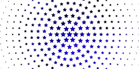 Light BLUE vector texture with beautiful stars.