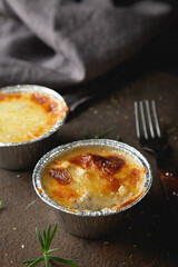 Julienne with chicken mushrooms and cream