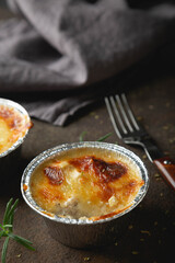 Julienne with chicken mushrooms and cream