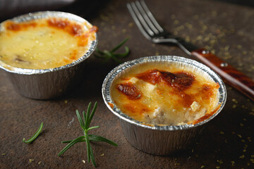 Julienne with chicken mushrooms and cream