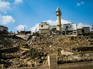 Lebanon destruction of a Palestinian camp in the north in the winter of 2020 in the mountains