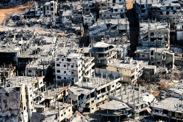 Lebanon destruction of a Palestinian camp in the north in the winter of 2020 in the mountains