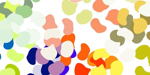 Naklejka na ściany i meble Light multicolor vector pattern with abstract shapes.