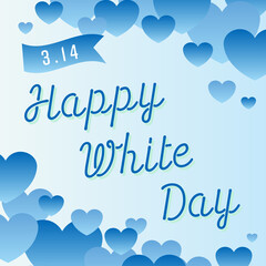 whiteday　ホワイトデー　ハート　バナー　POP　正方形