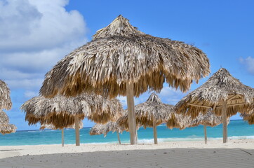 Tropical white sandy beach. Summer paradise holiday destination.