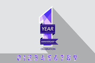 Set of Anniversary emblems , anniversary template design for web, game ,Creative poster, booklet, leaflet, flyer, magazine, invitation card