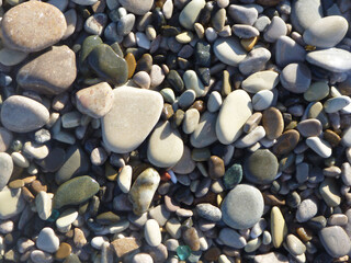 Sea pebbles texture
