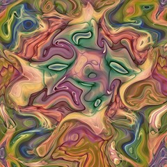 Abstract background. Psychedelic fractal, texture of brush strokes of colored paint of blurred lines and spots of different shapes and sizes