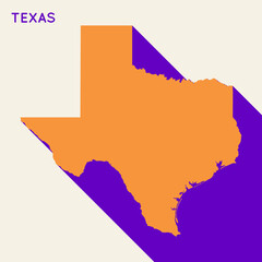 Texas map state neo modernism bauhaus abstract brutalism bold retro geometric cover design vector illustration