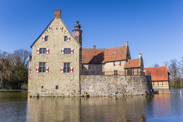 Naklejka premium Burg Vischering surrounded by water in Ludinghausen, Germany