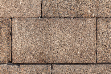 Wall texture of rectangular granite blocks