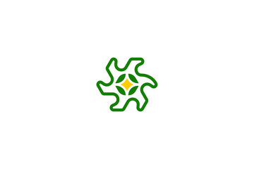 abstract gear logo vector