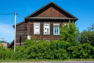 Mariinsky, an old wooden house in the historical center of the city