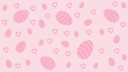 Happy Easter long banner. Abstract eggs banner	