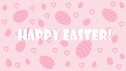 Happy Easter long banner. Abstract eggs banner	
