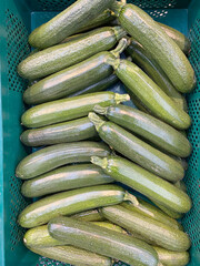 zucchini on market stall